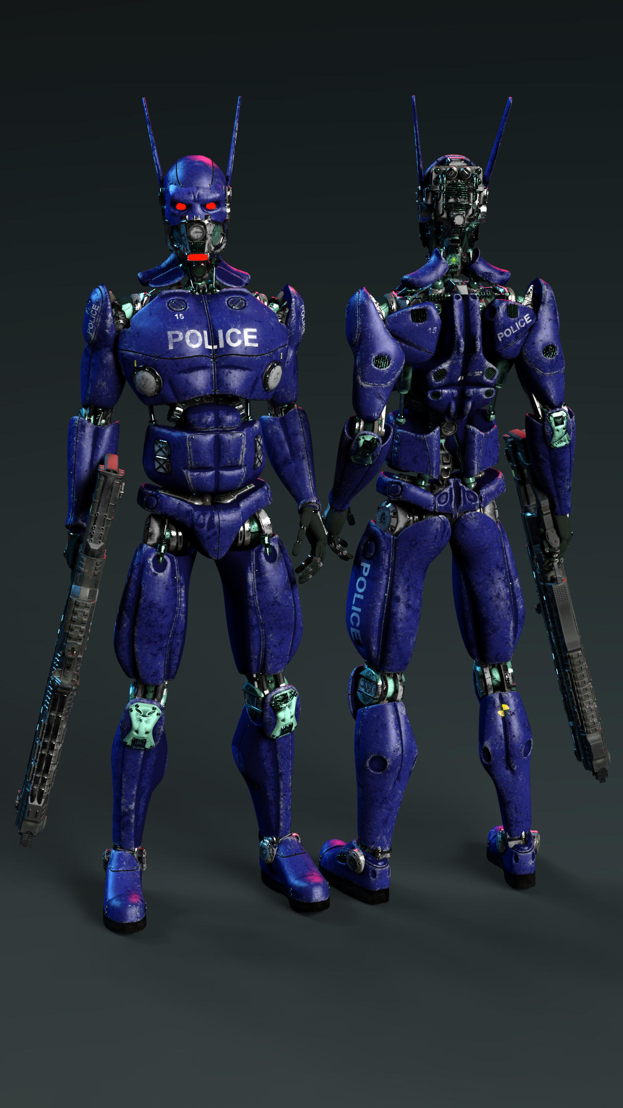 Weapon Mech - (Police Version) by PanoTwinMarkus on DeviantArt