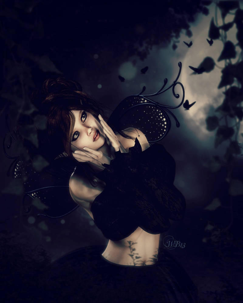 Black Winged Fairy by Wickedbutterflly on DeviantArt