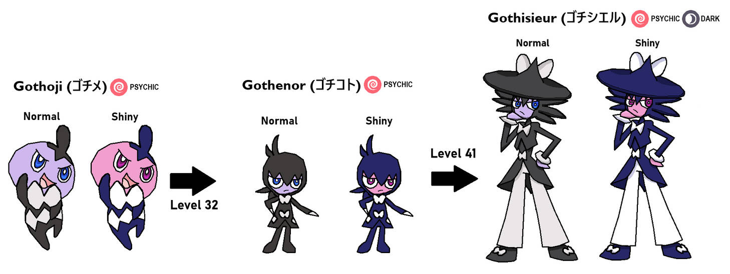 Basic Gothia Male Gothita Line: Gothoji, Gothenor, Gothisieur by ADRIANNNNNNsn on ...