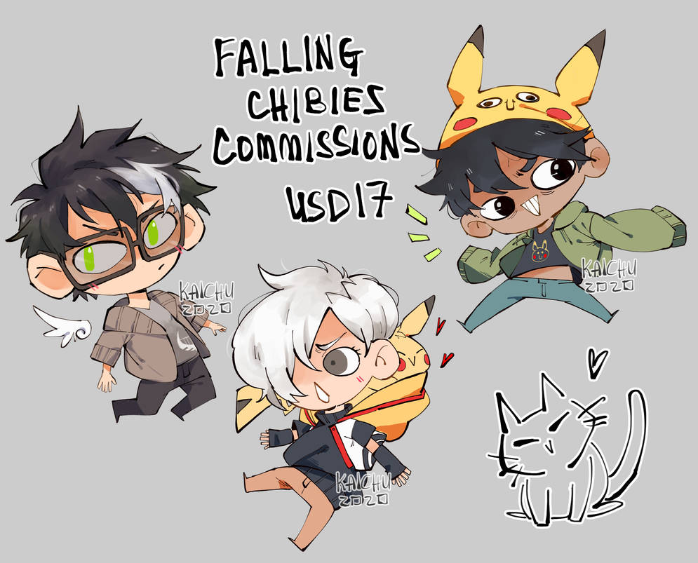 Chibi Raft Falling/floating chibi commissions by derpykaichu on DeviantArt