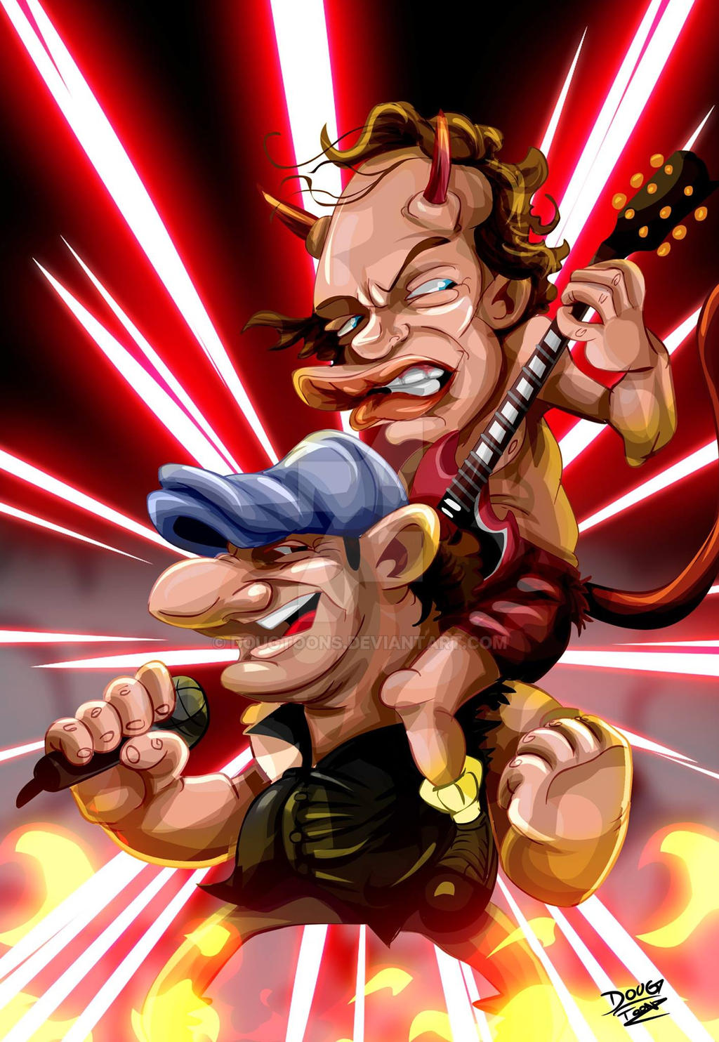 AC/DC Caricature by dougtoons on DeviantArt