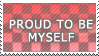 Proud to be myself - stamp