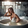 Milk Woman In Milk Tub And Her Too Big Boobs And N