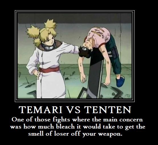 TEMARI HUMILHA TENTEN  TENTEN VS TEMARI (Naruto) #examechunin