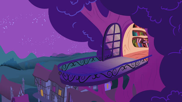 Twilight's Balcony at Night [Background]