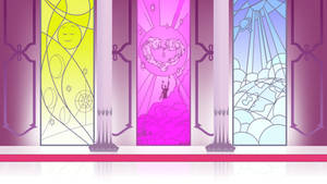 Throne Room Stained Glass Windows Background