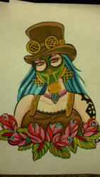 Steampunk Gasmask pin up