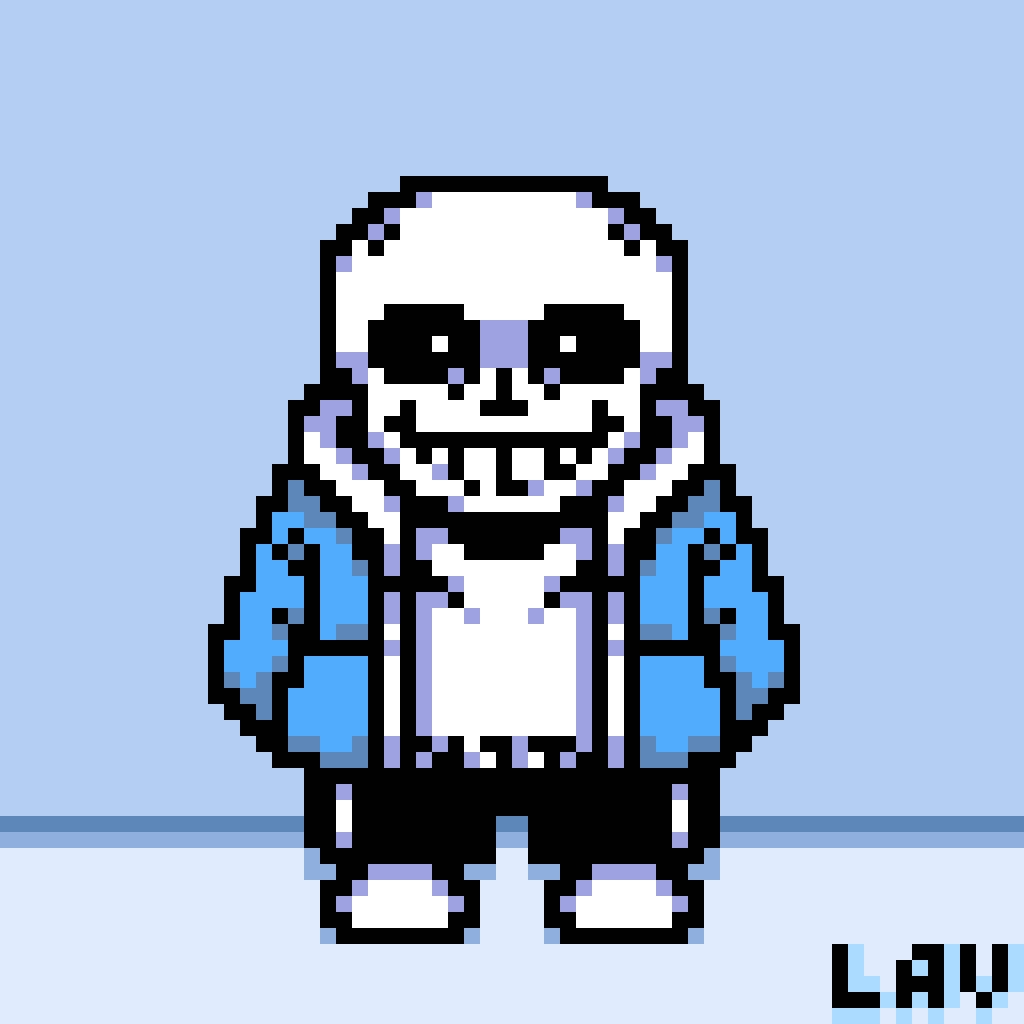 Image: UnderTale Sans, Pixel Art Maker