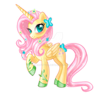 Alicorn Fluttershy w/o background by bapity88