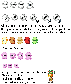 Blooper Sprite Sheet by T3hTeeks on DeviantArt