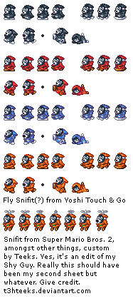 Snifit Sprite Sheet by T3hTeeks on DeviantArt