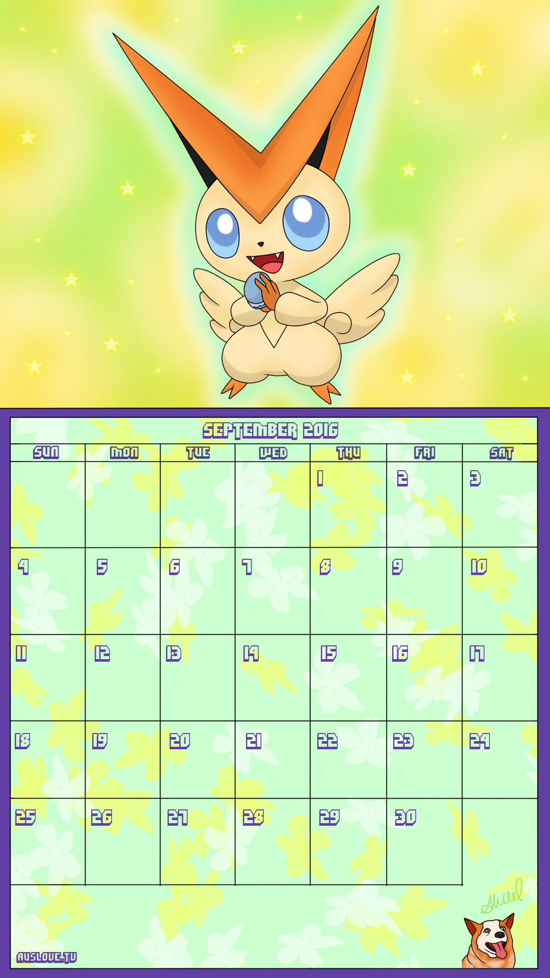 Pokemon 20th Anniversary Calender - September 2016