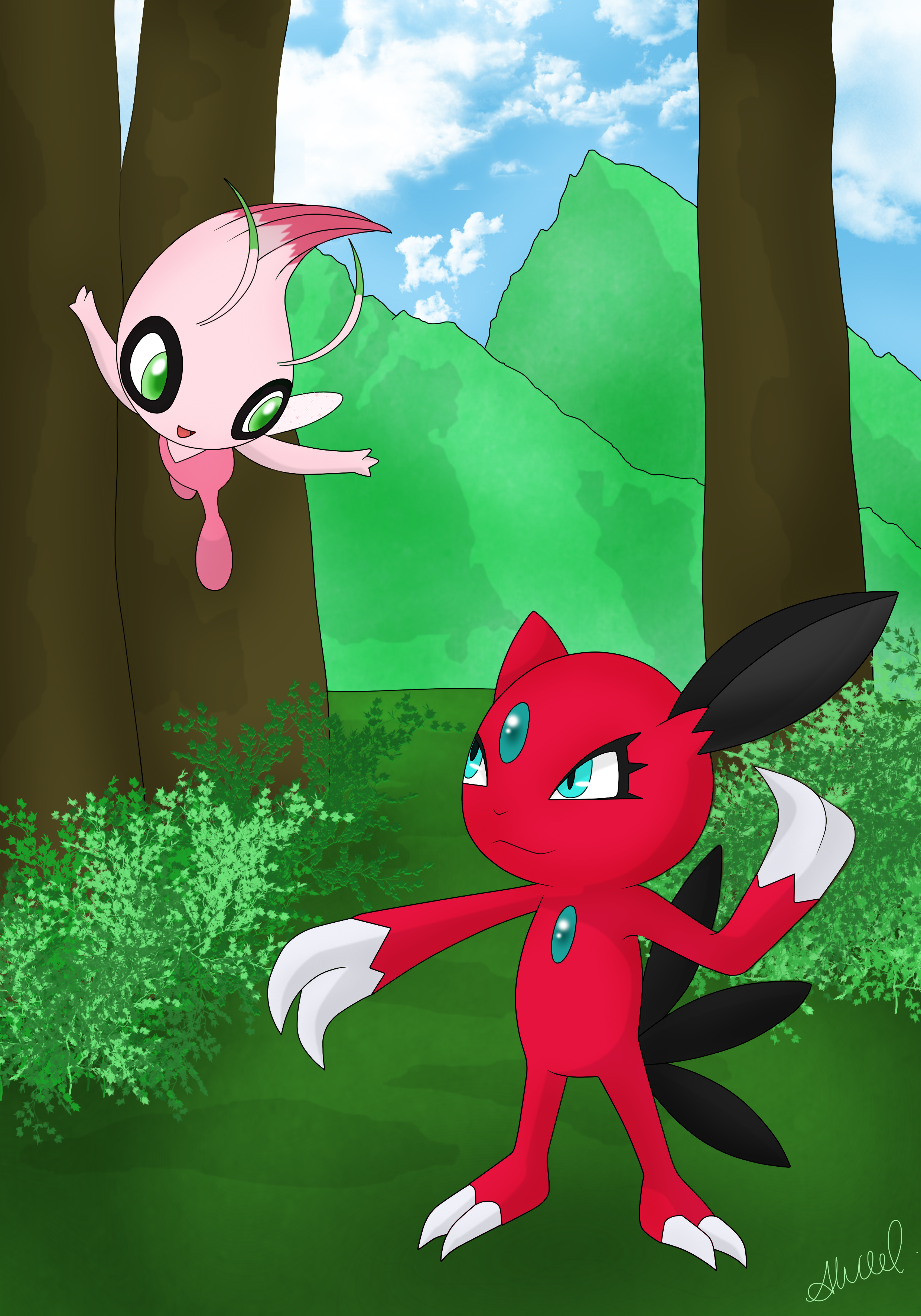 Sneasel and Celebi