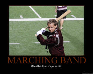 Marching Band Drum Majors by featherbrained-flute