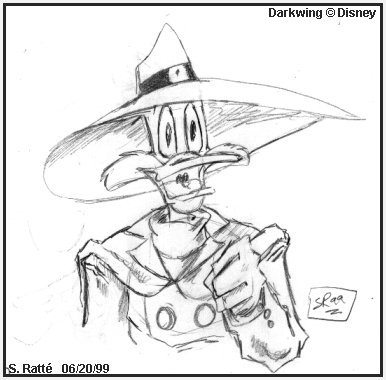 Darkwing Duck Head Sketch