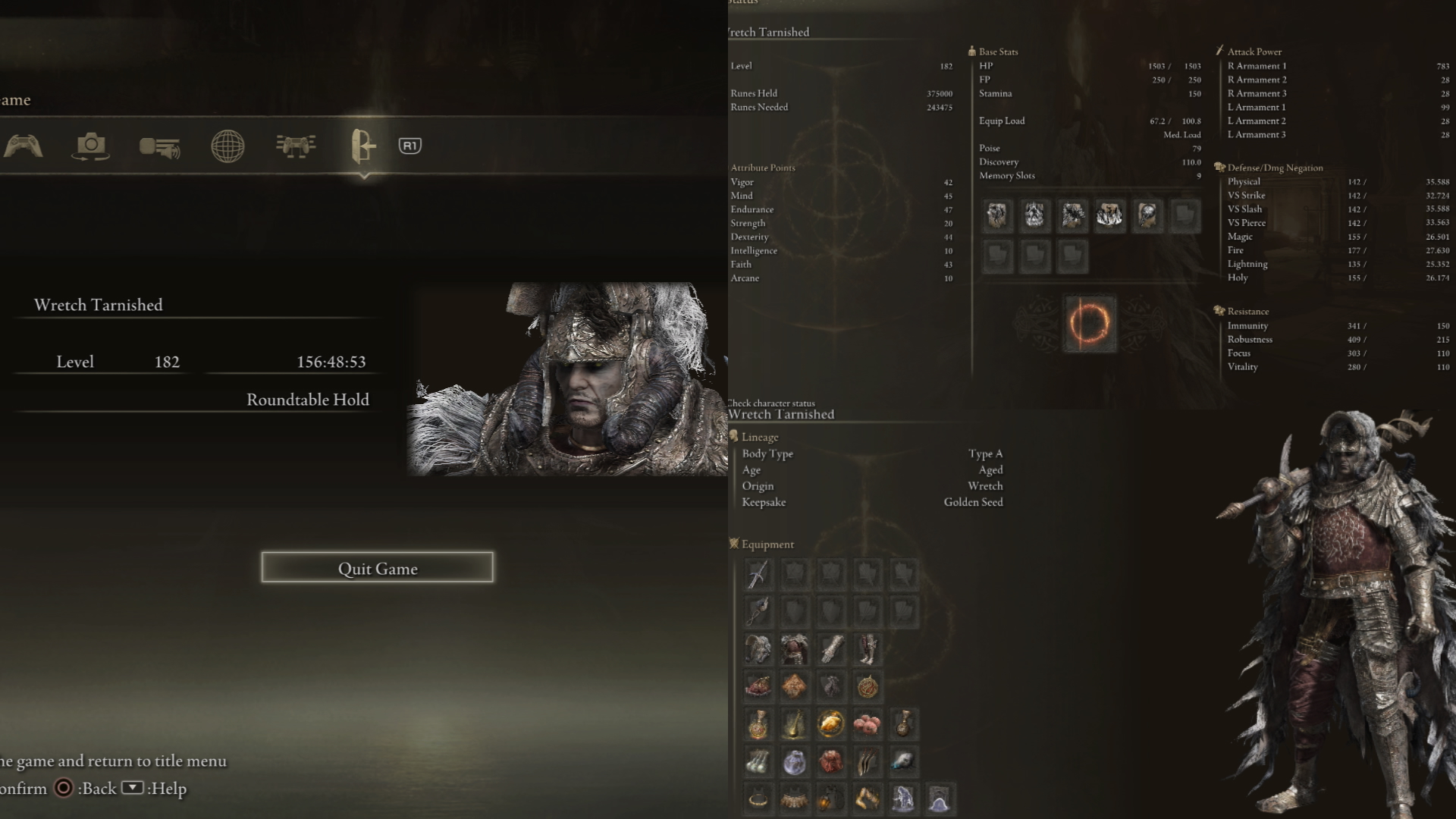 Elden Ring Wretch stats 1 by DEVILUSHNINJA on DeviantArt