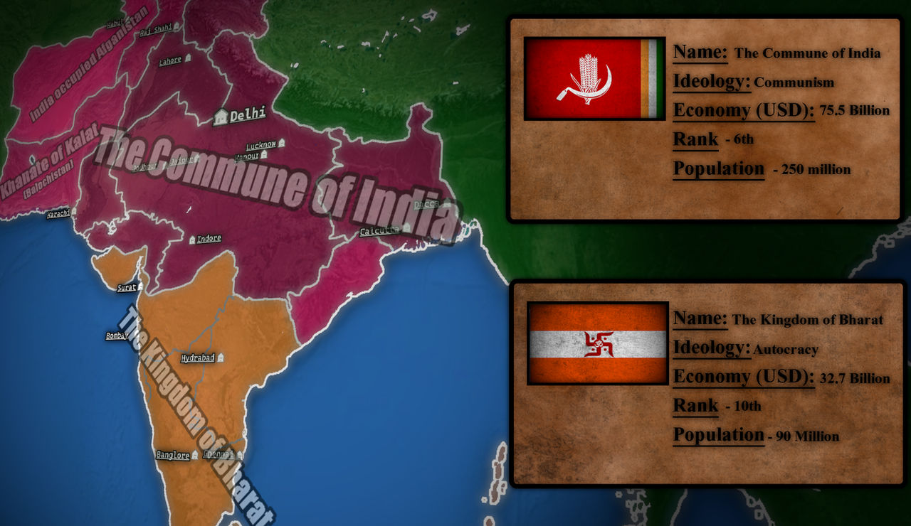 Map of South Asia Based on my Alt Hist of Ind (yt) by ...
