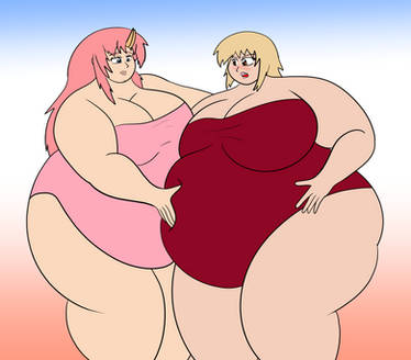 Lacus and Cagalli being phat COM