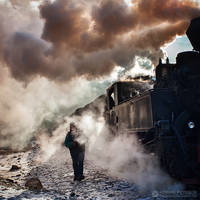 Steam train in Maramures 04