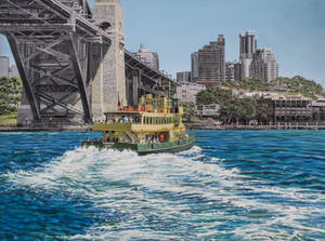 Ferry turning, Sydney Harbour