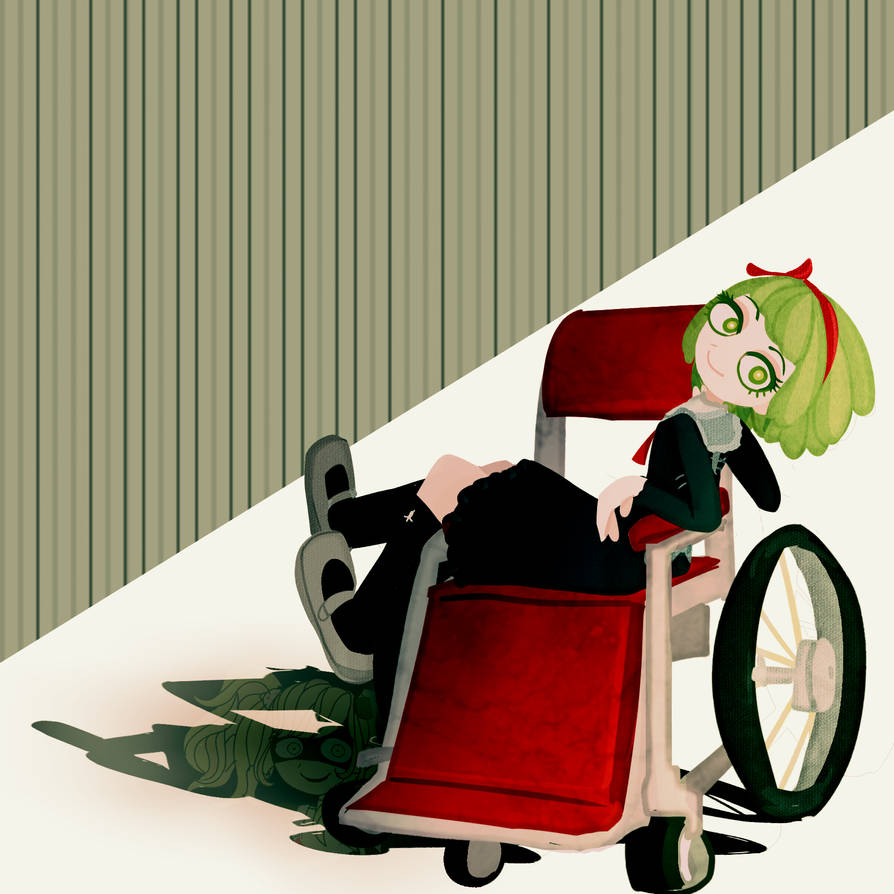 evil disabled picklehaired girl