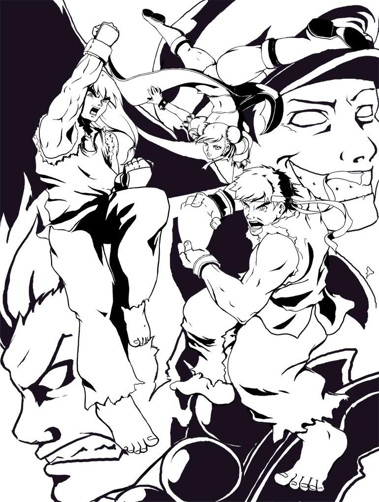 Street Fighter lineart