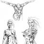 Superhero anatomy sketches
