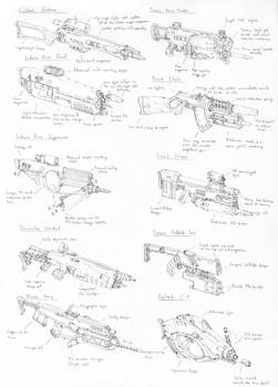 Sketches- Pile bunker rifles