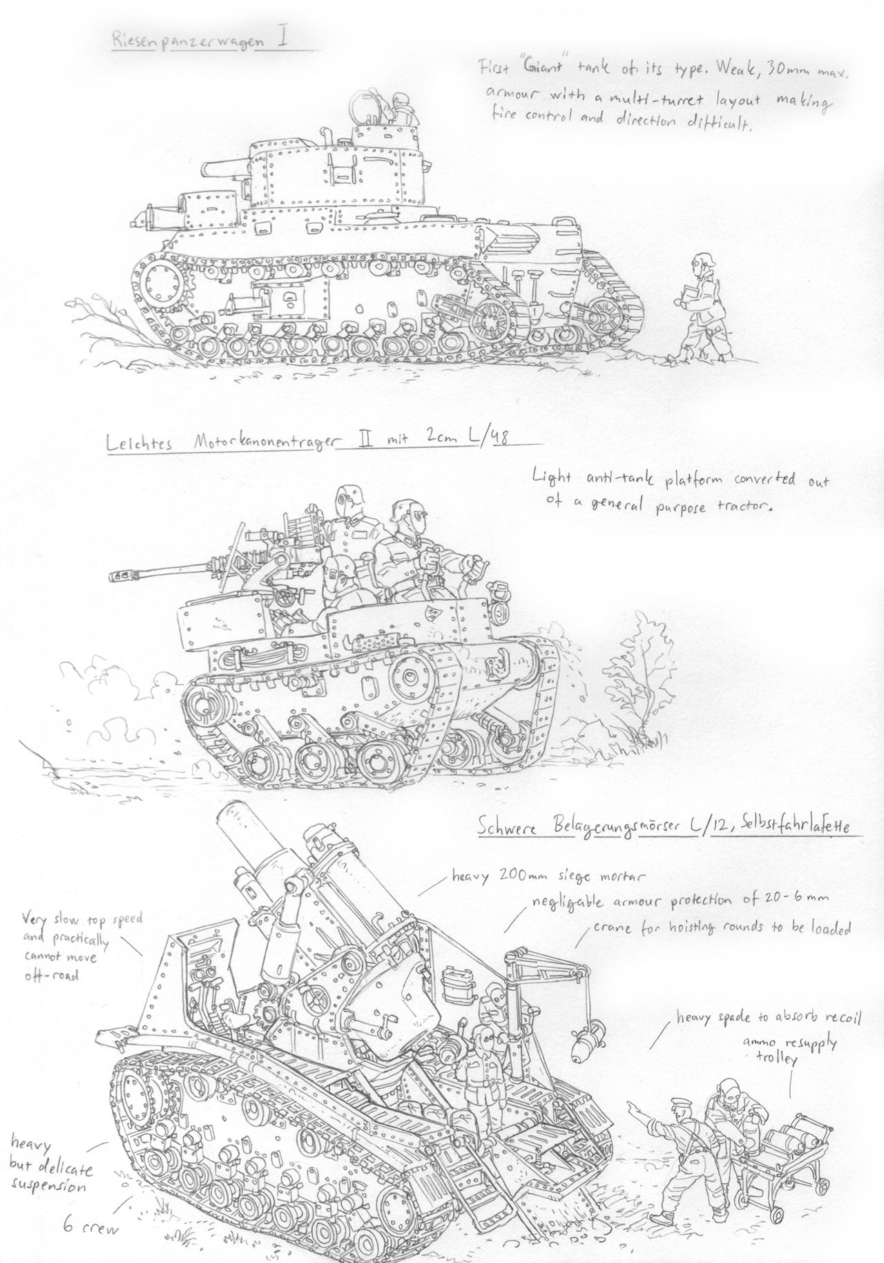 Sketches- Assorted Imperial vehicles