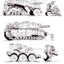 Walkers, tanks, vehicles- sketches