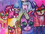 Colorful Cats 3 by jempavia