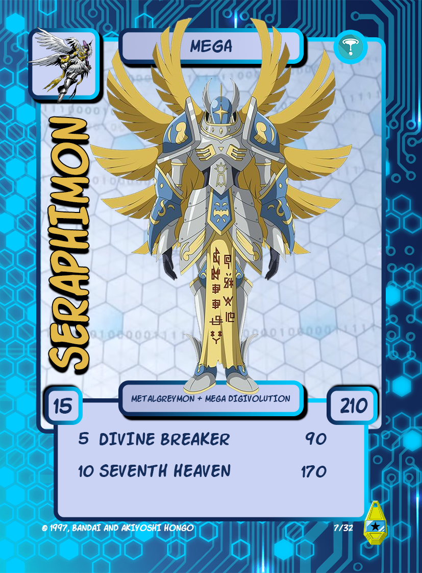 seraphimon digimon card Digimon Dimensional Phase Seraphimon BT1-063 (Alternate Art)