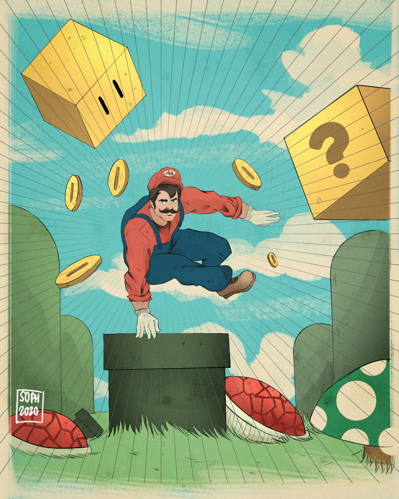 Solid Mario SUPER MARIO | Digital Art by SophiaBrandao on DeviantArt