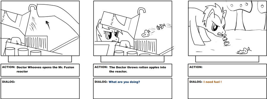 My Little Pony: BTTF storyboard page 4