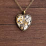 Steampunk heart shaped pendant by NestreJewellery