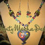 Flirty Heart Necklace Earrings