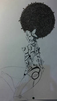 Afrocentric android work in progress