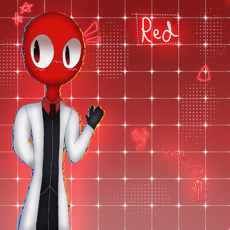 Red R&b Friends Red from rainbow friends by GlitchedDelta on DeviantArt