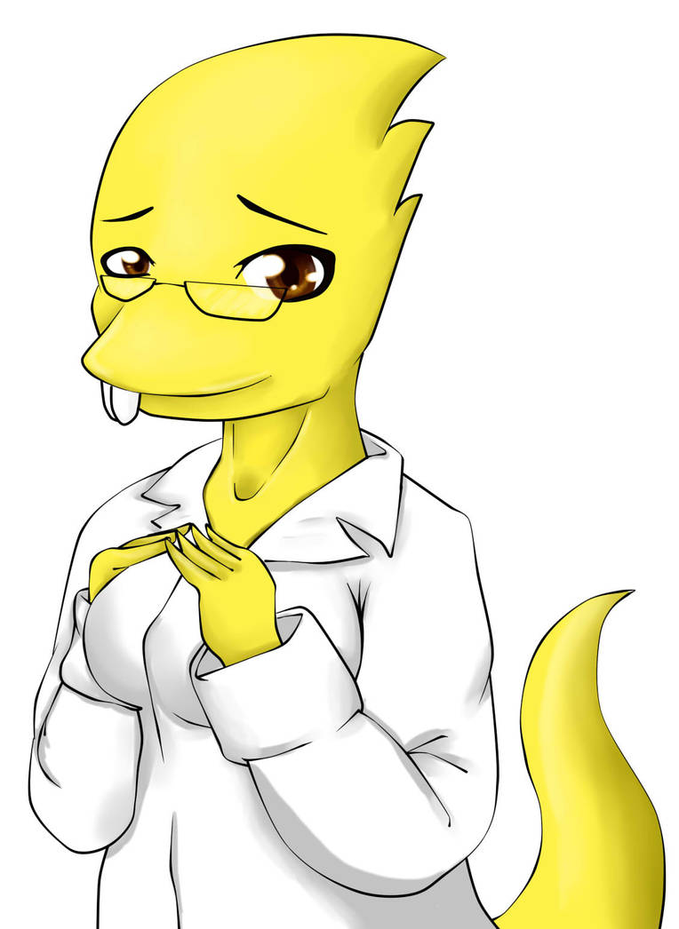 Alphys to the game by NowMyTurn on DeviantArt