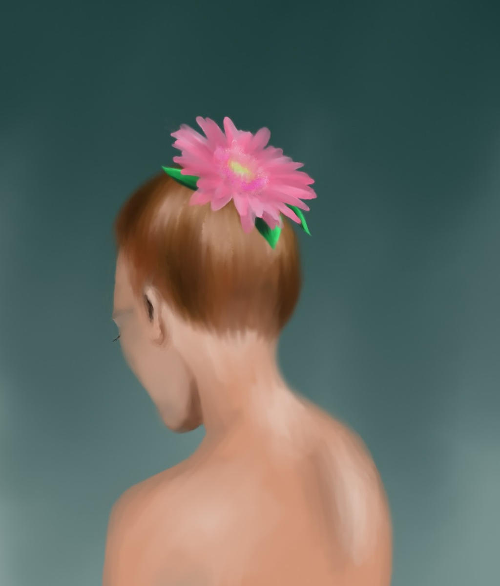 Girl with Flower in her Hair