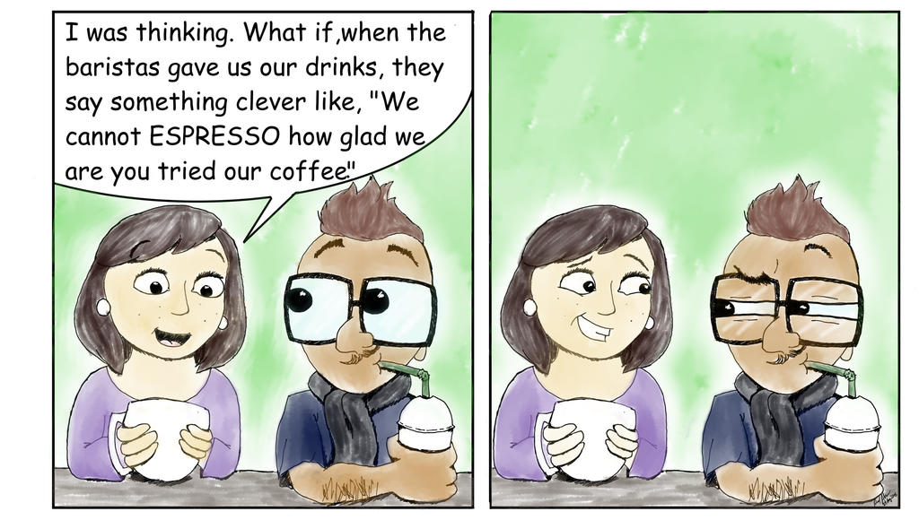 Getting Coffee Comic Coffee Comic Color by workofaart on DeviantArt