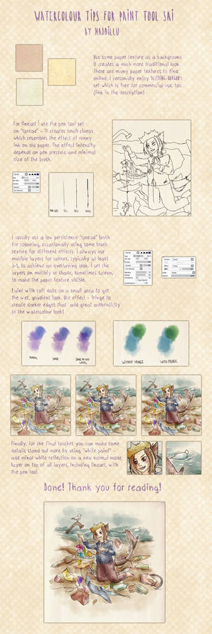 Watercolour tips for Paint Tool SAI