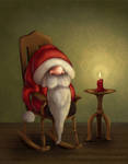Little Santa in his rocking chair by Ploopie