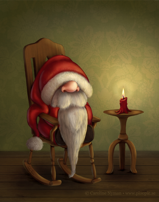 Little Santa in his rocking chair