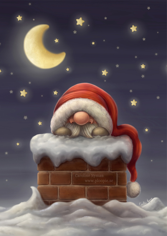 Little Santa in a Chimney