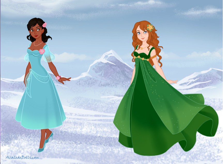 Tiana y Merida en primavera