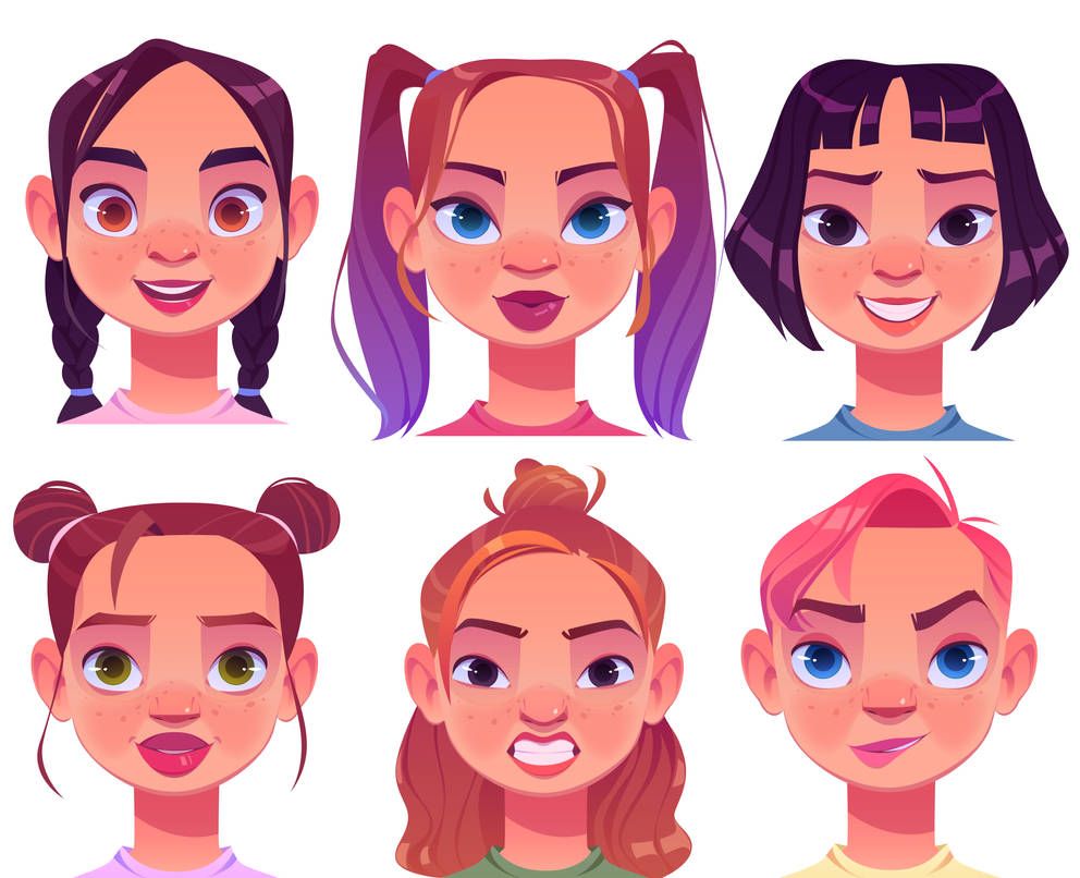 Girl Faces by jeffdoute on DeviantArt