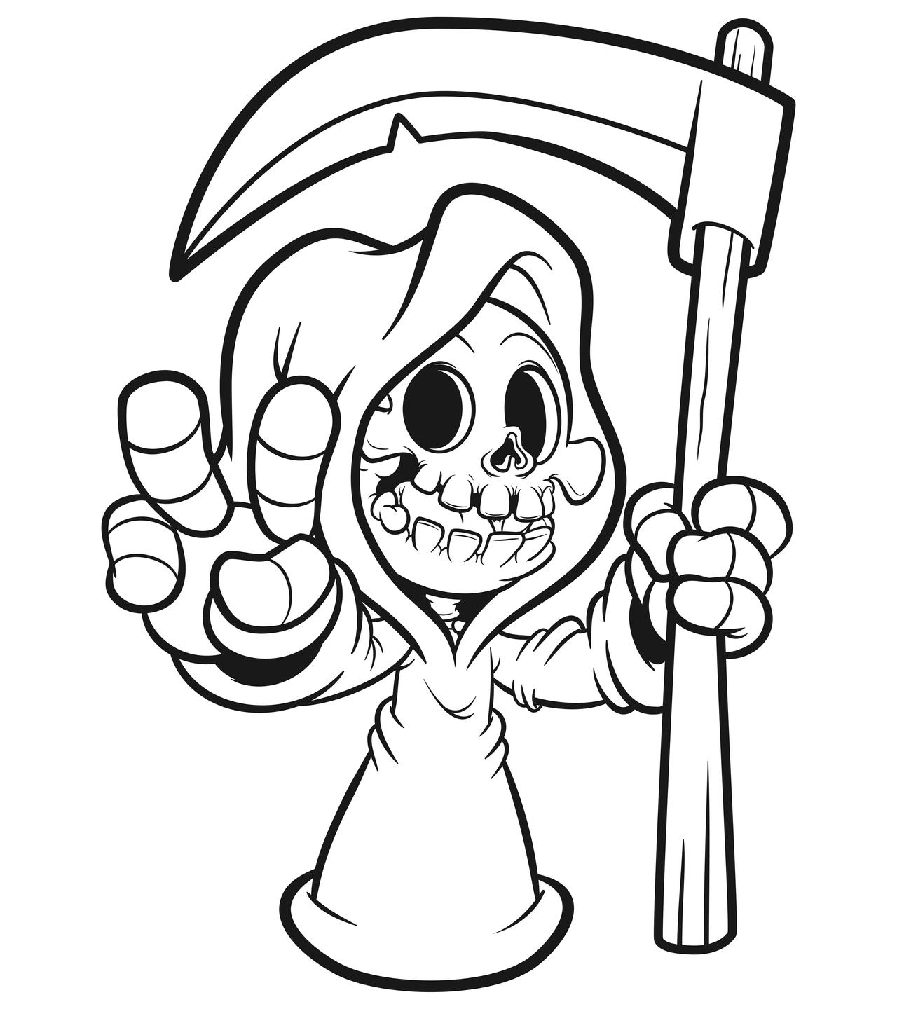 Grim Reaper Coloring Page by jeffdoute on DeviantArt