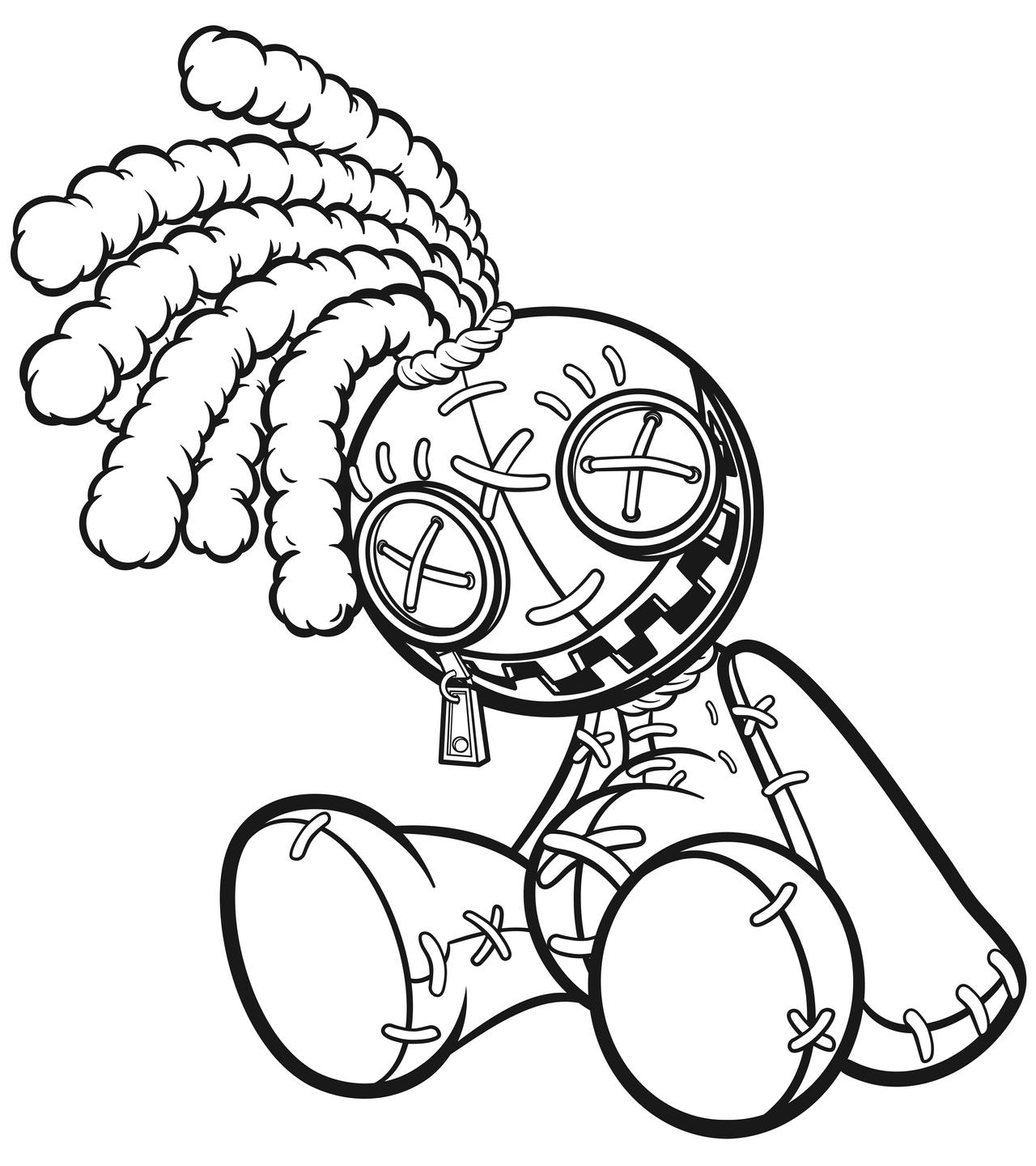 Voodoo Doll Coloring Page by jeffdoute on DeviantArt