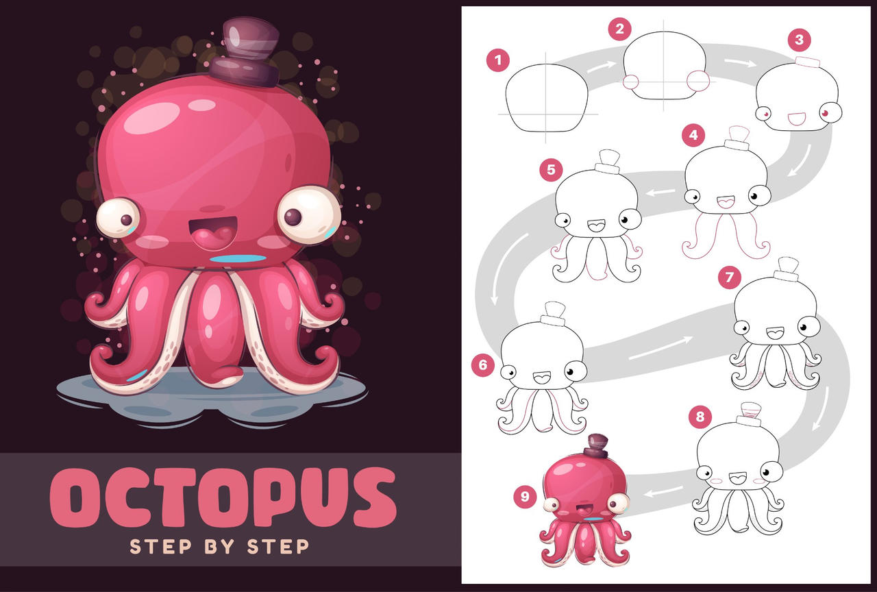 Octopus - Step By Step by jeffdoute on DeviantArt